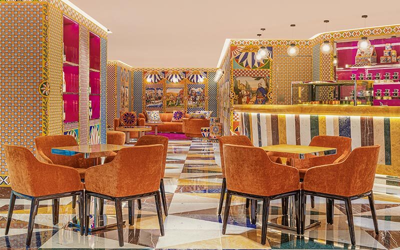 DG CAFFE is Italian luxury brand Dolce&Gabbana's first cafe worldwide, located in Shanghai, China