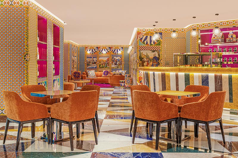 DG CAFFE is Italian luxury brand Dolce&Gabbana's first cafe worldwide, located in Shanghai, China