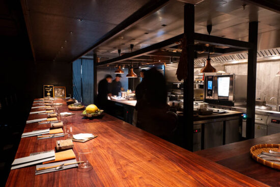 CUN 皴 is a creative Spanish-Sichuan restaurant offering an intimate tasting menu experience within super lounge Upperwood at the INS nightlife destination in Shanghai.