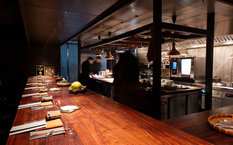 CUN 皴 is a creative Spanish-Sichuan restaurant offering an intimate tasting menu experience within super lounge Upperwood at the INS nightlife destination in Shanghai.
