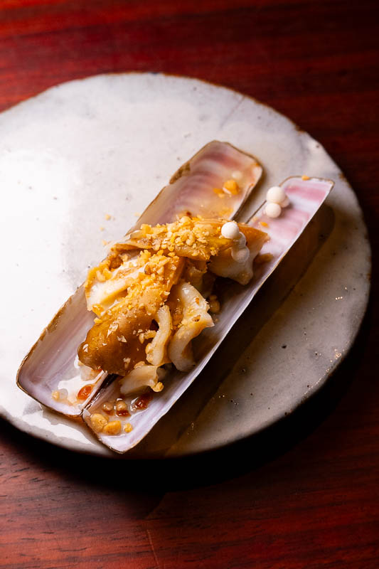 CUN is a creative restaurant in Shanghai serving a tasting menu that fuses Sichuan and Spanish cuisine.