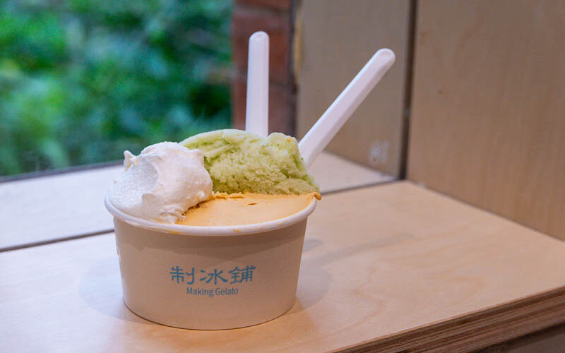 Making Gelato is a small gelato shop in Shanghai