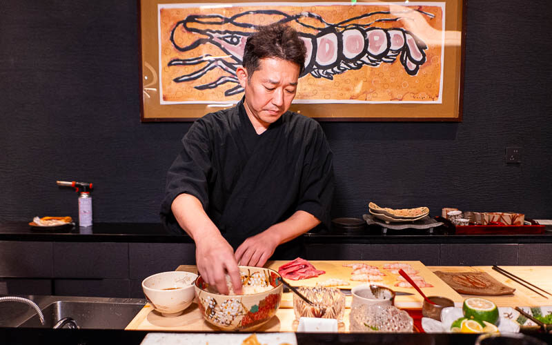 Sushi Oyama is a Japanese omakase restaurant in Shanghai