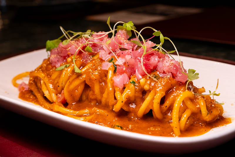 Fresh pasta at Bella Vita Bistro is an elegant Italian restaurant in Shanghai.