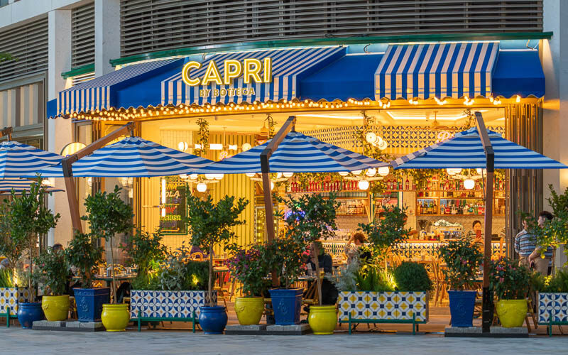 Capri by Bottega is a Mediterranean restaurant and pizzeria specializing in Napoli cuisine