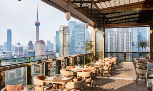 Spago Shanghai by Wolfgang Puck, iconic restaurant on the Bund with great views.