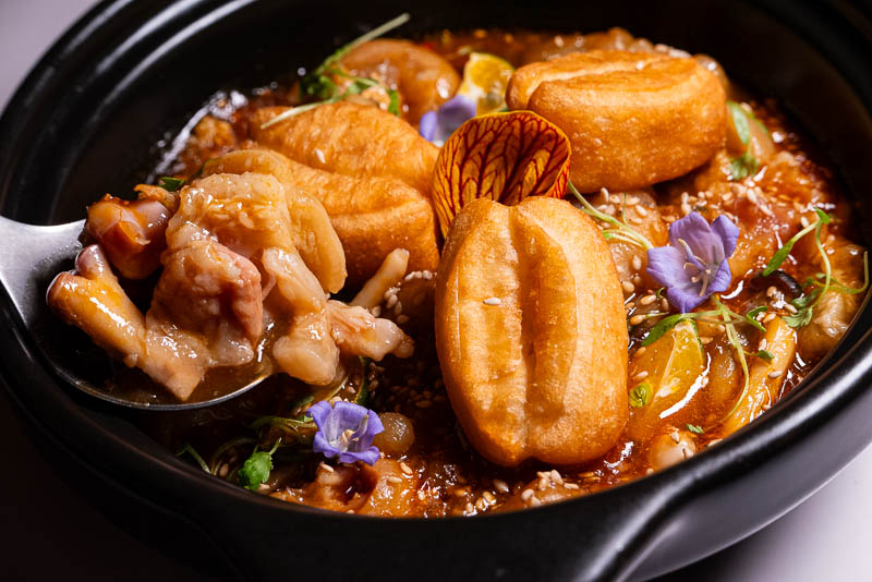 Laizhou Bar is a contemporary Chinese restaurant serving modern Sichuan, Guizhou, and Yunnan food in Shanghai