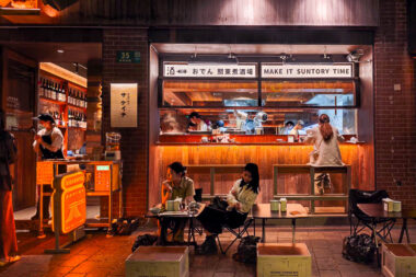 Sake Ichi Oden is a Japanese restaurant in Shanghai serving comforting soups, ramen, and cheap highballs
