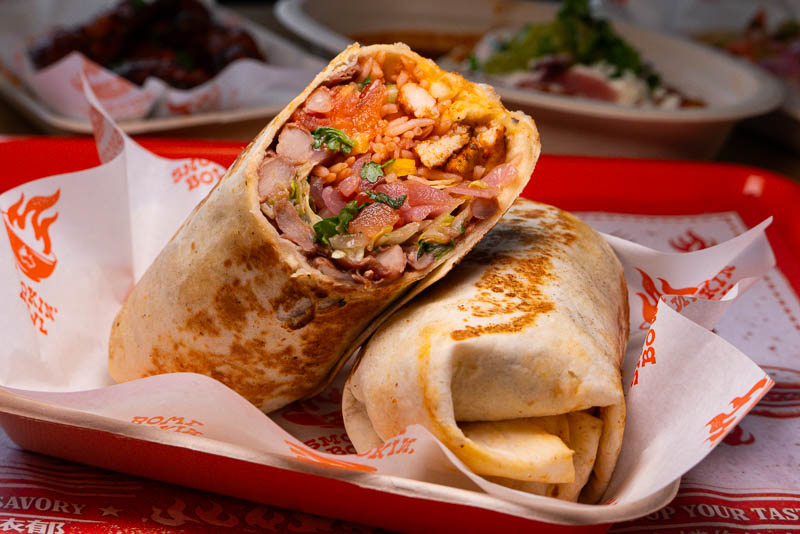 Smokin Bowl - bowls, burritos, sandwiches (tortas) and cinnamon rolls by barbecue restaurant Smokin' Hog in Shanghai. 