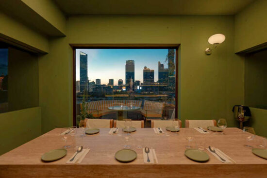 Atelier Kaulou is a Cantonese restaurant with a rooftop view in Shanghai.