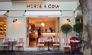 The exterior of Horse & Cow, a casual wine bistro in Shanghai