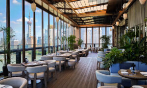 Spago Shanghai on the Bund - free-flow brunch.