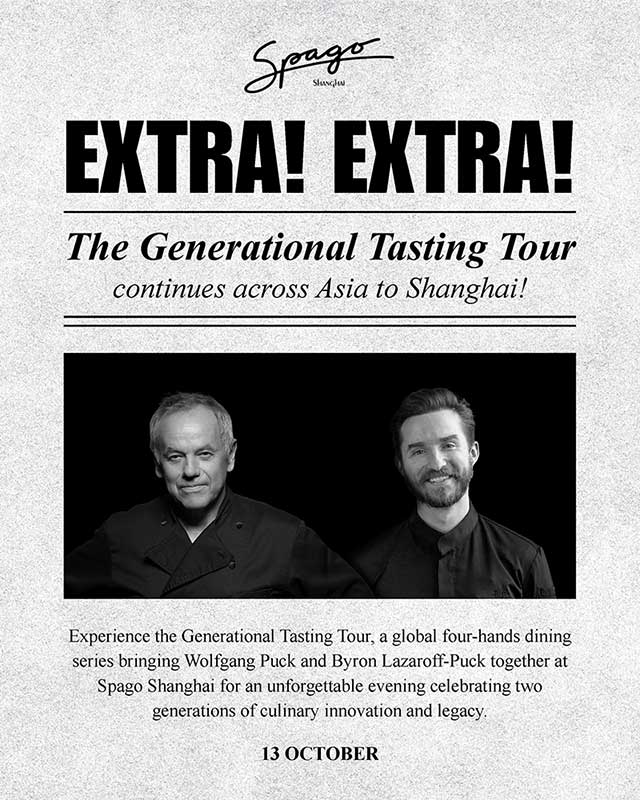 Wolfgang Puck four hands dinner at Spago Shanghai