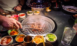 Korean barbecue grilling at JUJU Shangahi