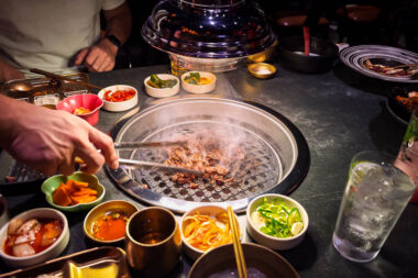 Korean barbecue grilling at JUJU Shangahi