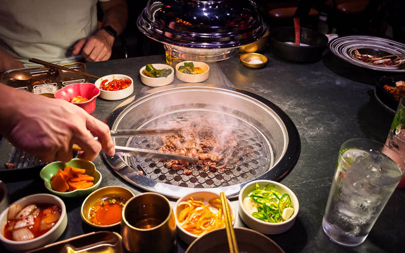 Korean barbecue grilling at JUJU Shangahi