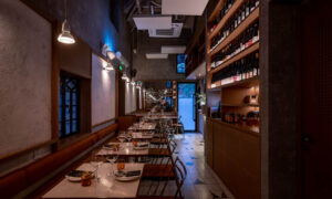 Interiors of Juke, a bistro in Shanghai.