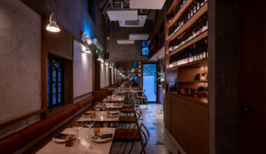 Interiors of Juke, a bistro in Shanghai.